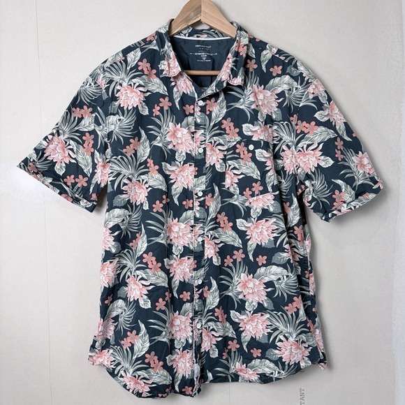Paper Denim & Cloth Other - Paper Denim Cloth Short Sleeve Button Up Men Slim Fit Shirt Sz XL Tropical Vaca
